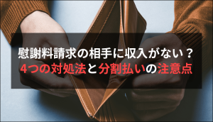 慰謝料請求の相手に収入がない？4つの対処法と分割払いの注意点